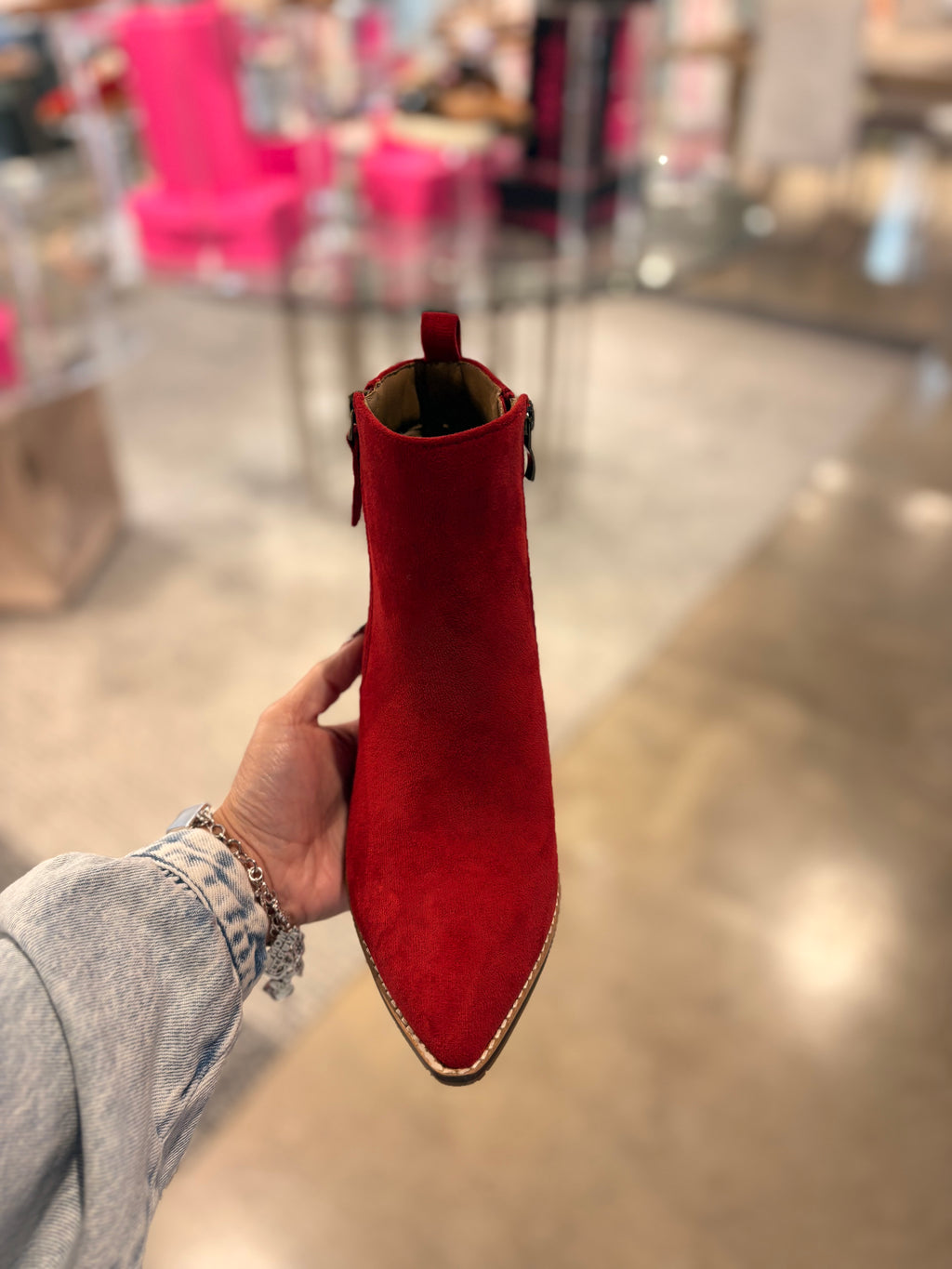 *PREORDER* Corky's Dark Red Faux Suede High Standards Boots
