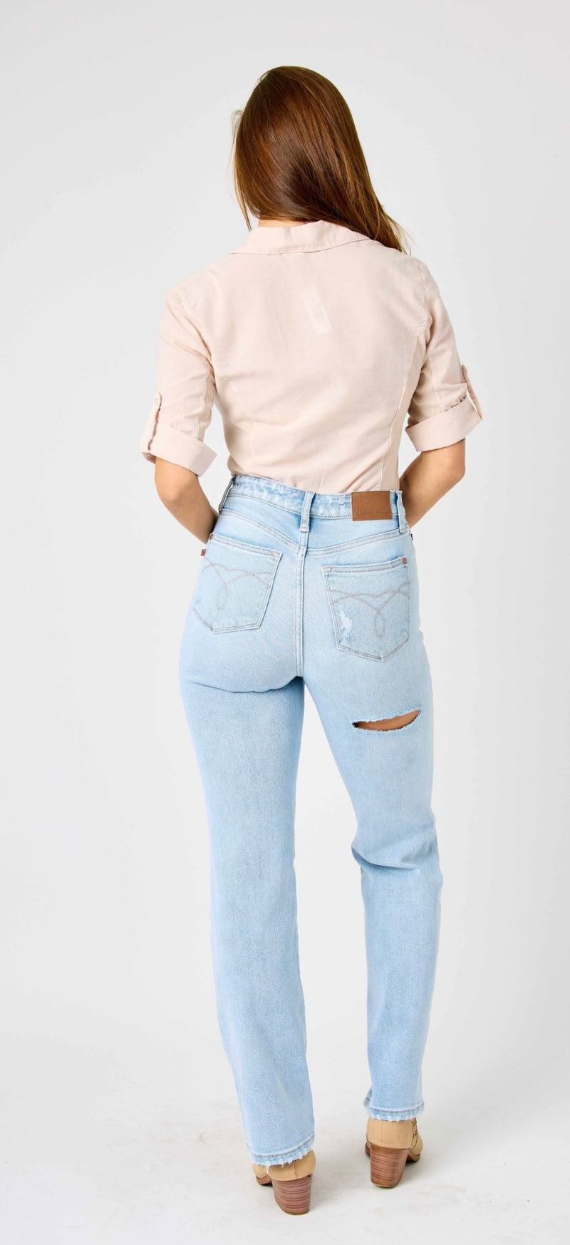 JB HW Destressed & Back Ripped Jeans