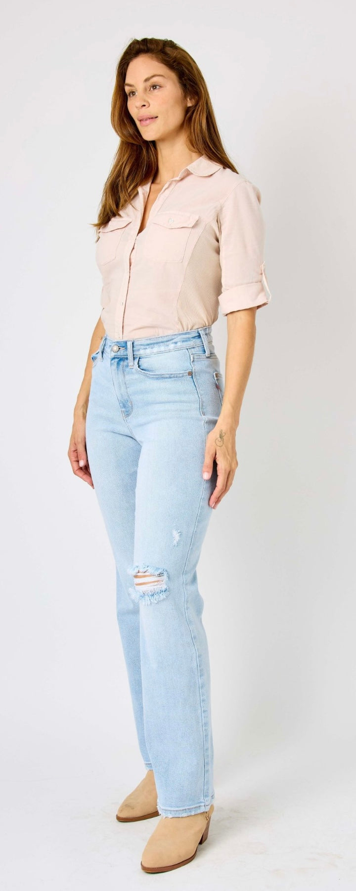 JB HW Destressed & Back Ripped Jeans