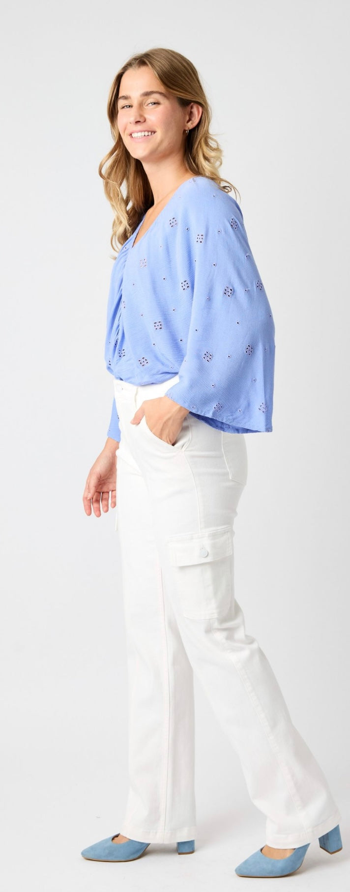 Judy Blue WHITE Cargo Jeans