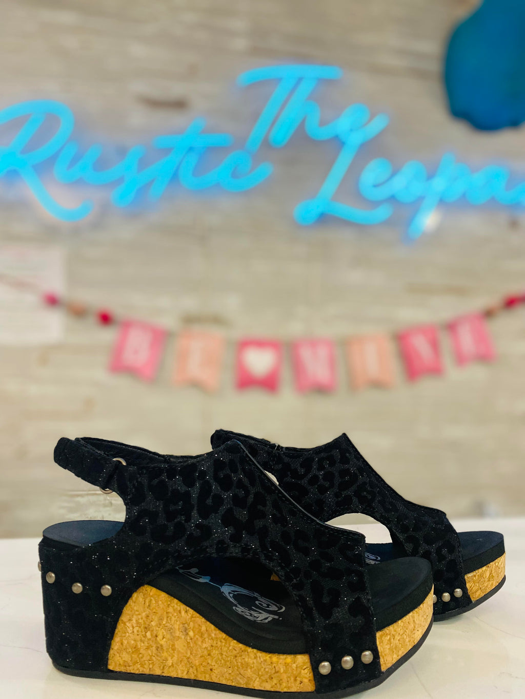 Very G Amara Black Leopard Shoes