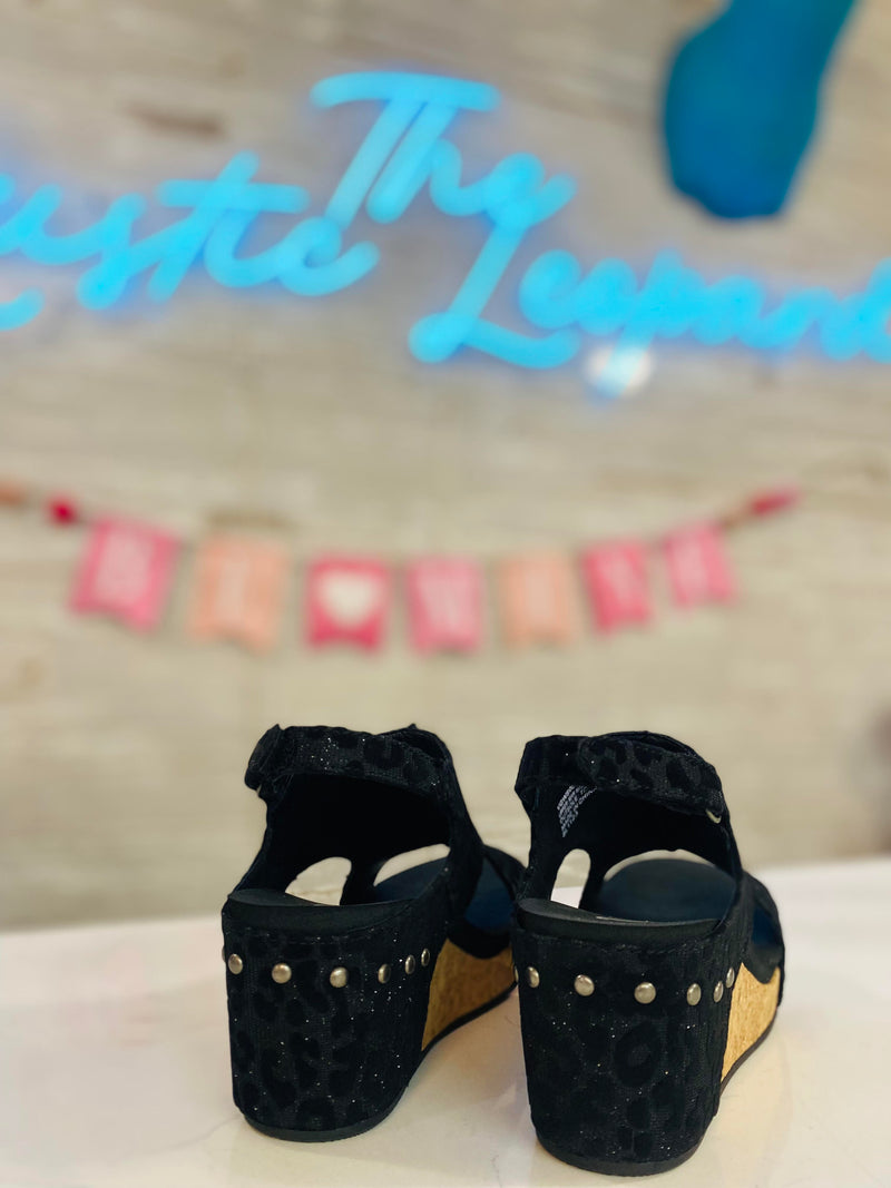 Very G Amara Black Leopard Shoes