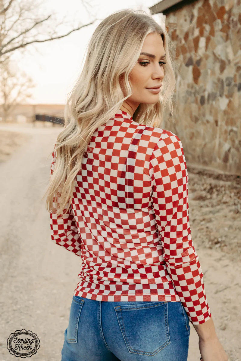 Bricktown (RED)Mesh Top