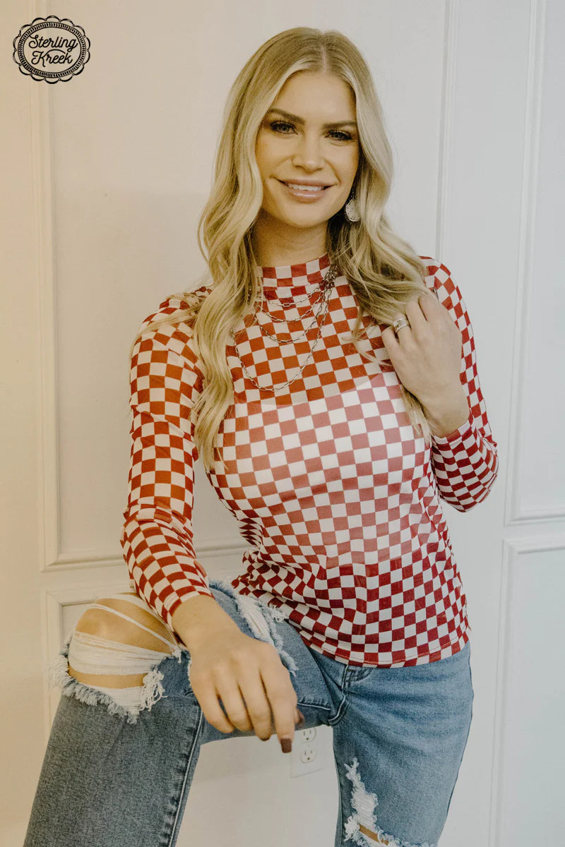 Bricktown (RED)Mesh Top