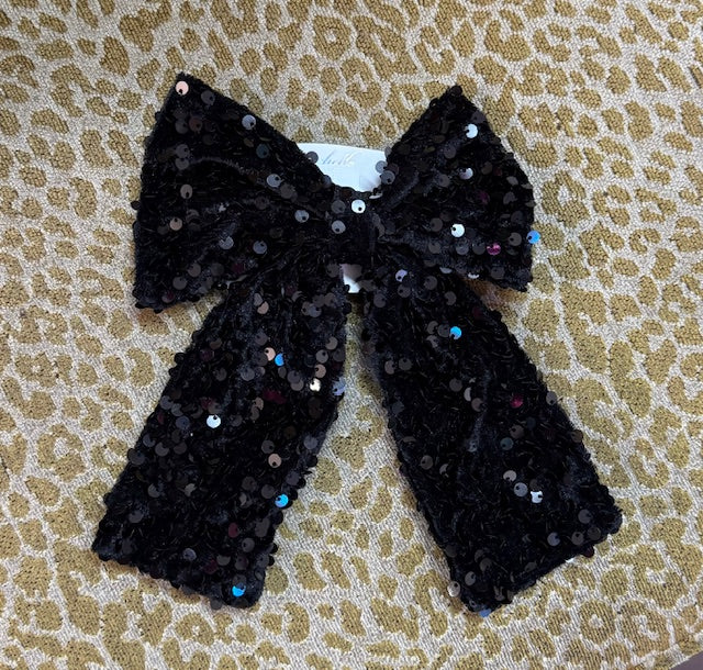 BLK Sequin Bow