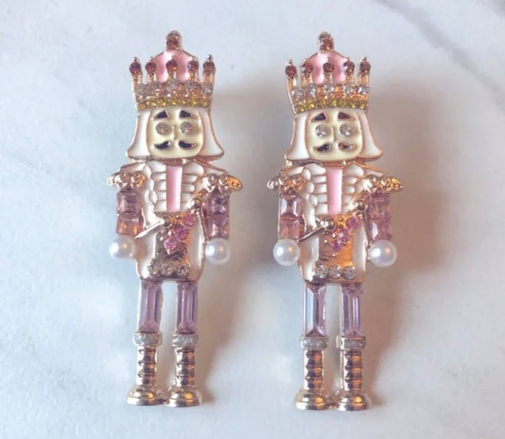 Pretty in Pink Nutcracker Earrings