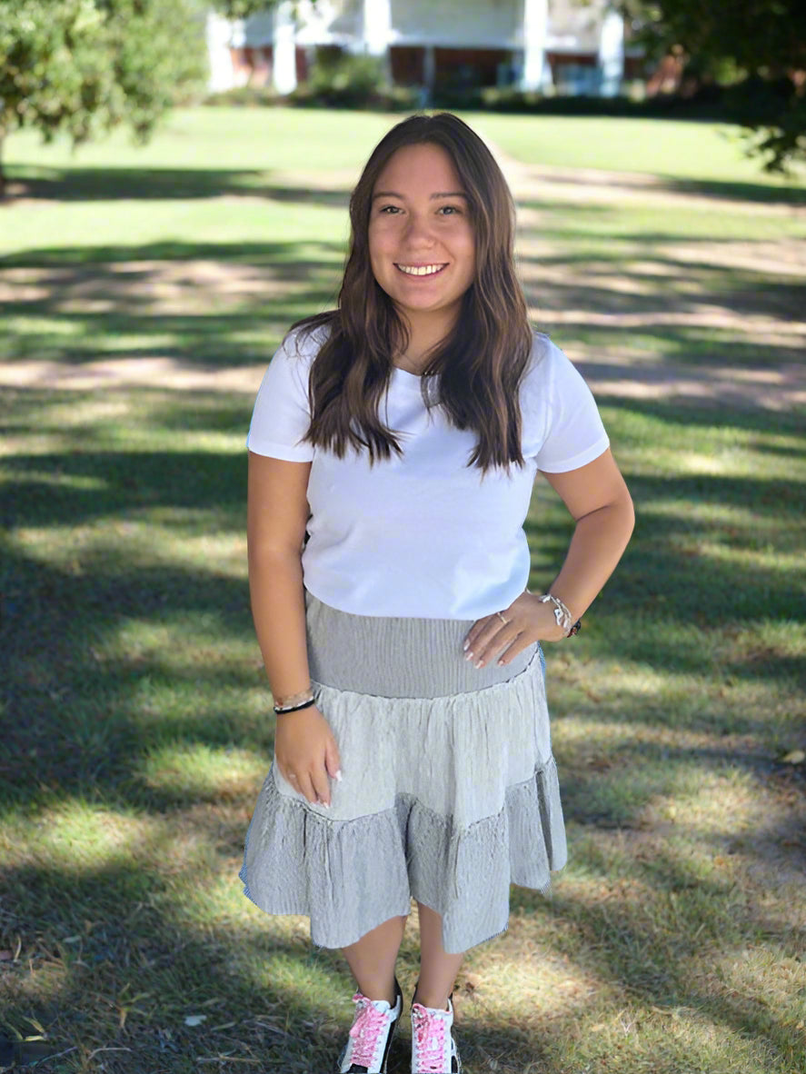 Linnen Mid Skirt
