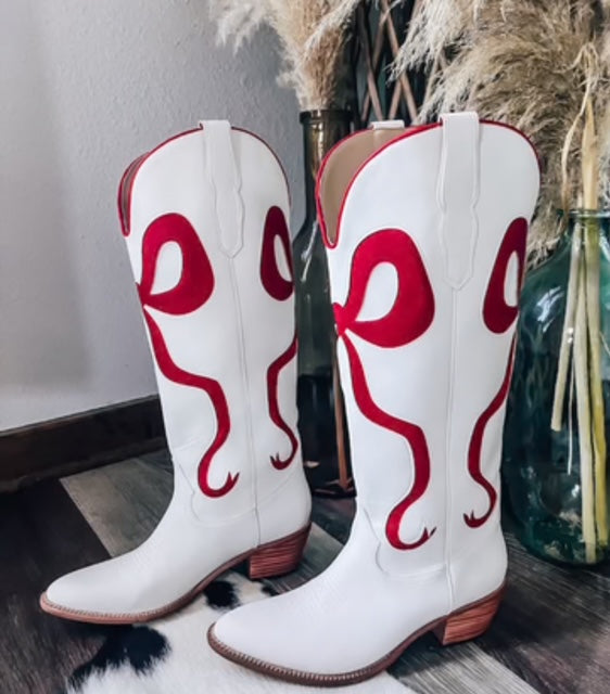 Ruby Bow Boots