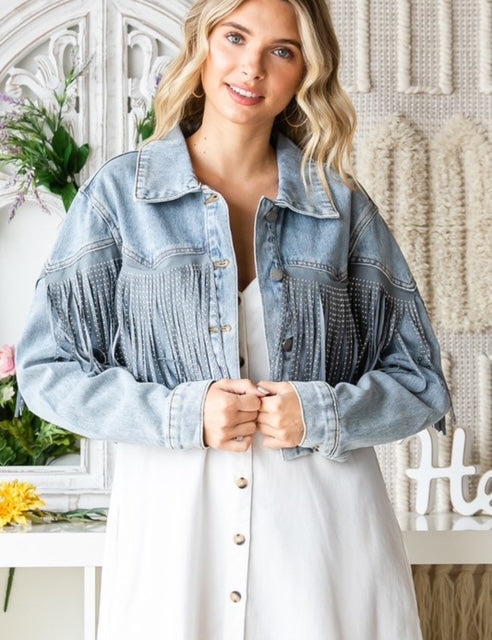 Rhinestone JJ Fringe