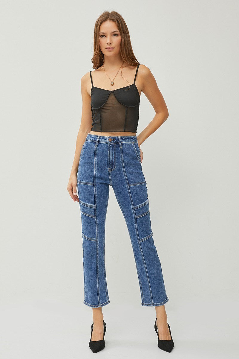 Risen High-Rise Ankle Straight Jean