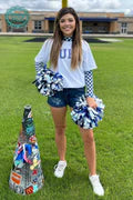 PEP RALLY MESH TOP BLUE