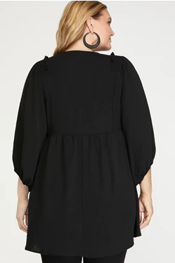 Black 1/2 Sleeve Top