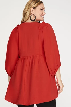 RED 1/2 Sleeve Top