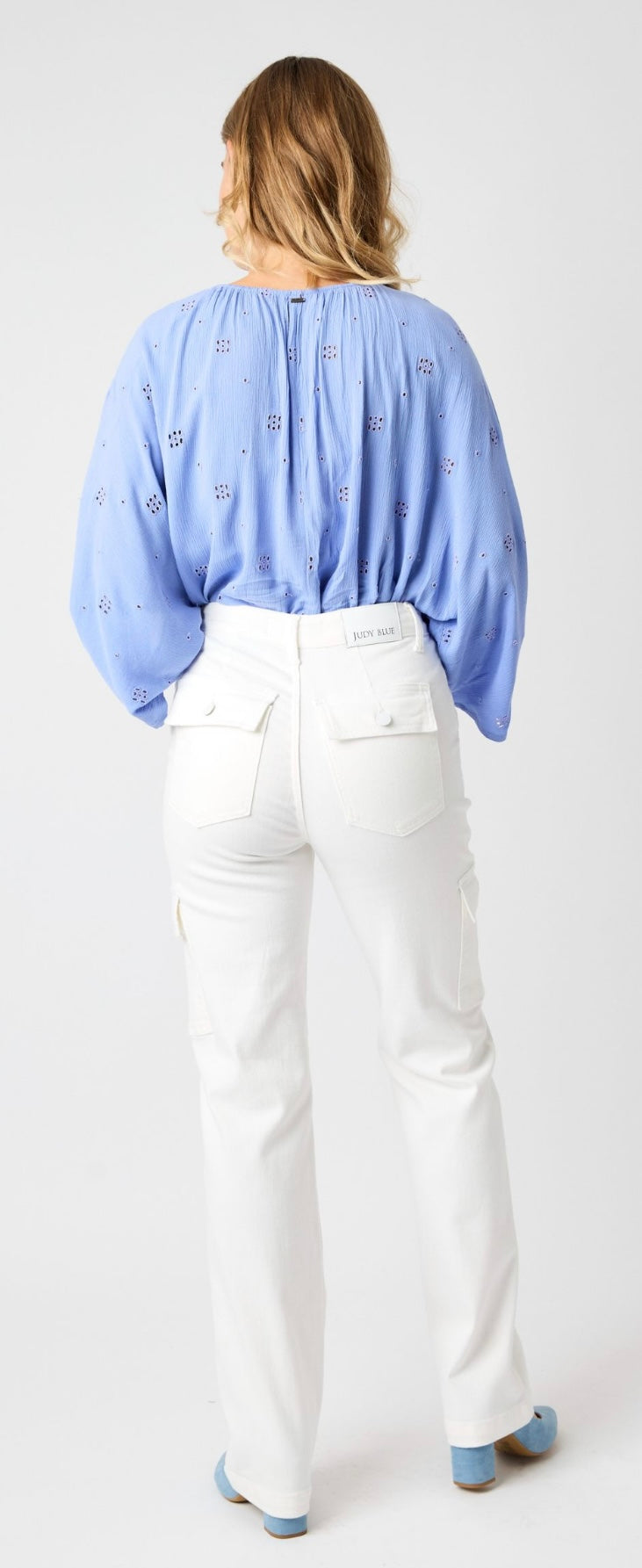 Judy Blue WHITE Cargo Jeans