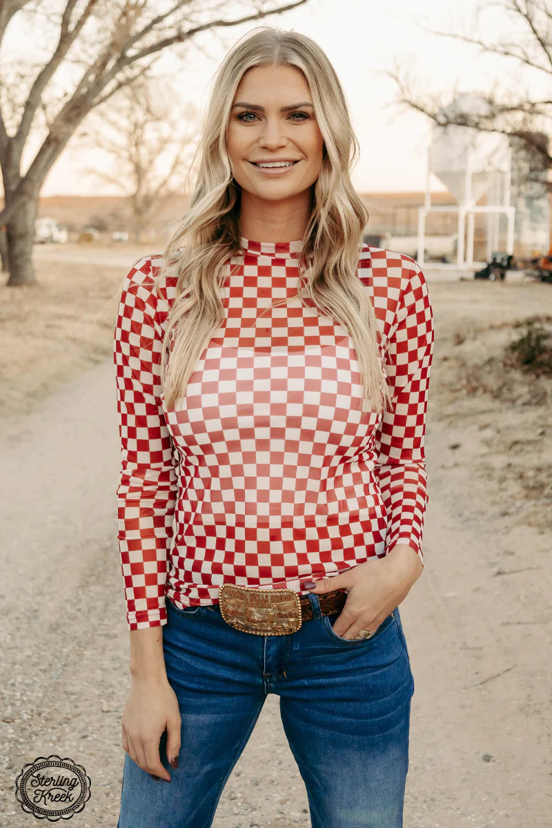 Bricktown (RED)Mesh Top