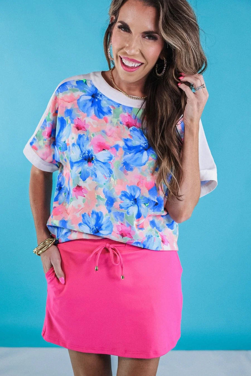 Brushstroke Blooms Floral Top
