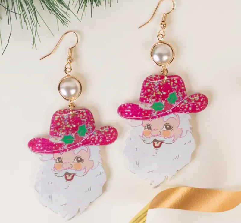 Cowboy Claus Dangle Earrings
