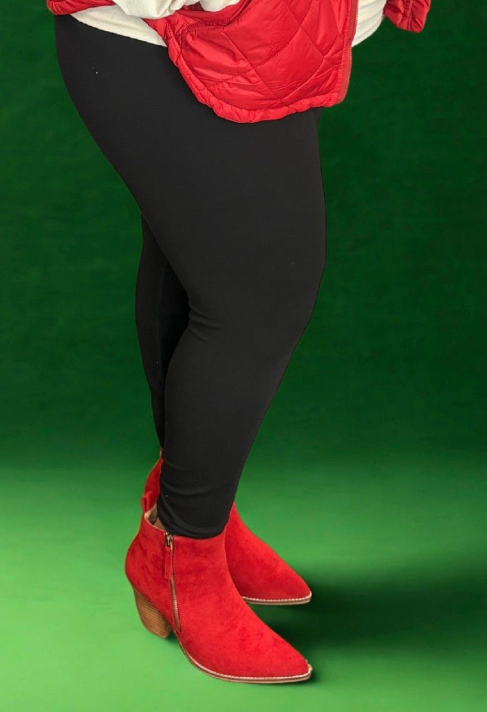 Corky's Dark Red Faux Suede High Standards Boots