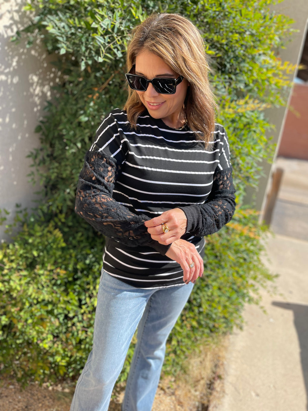 Laced in Stripes Top