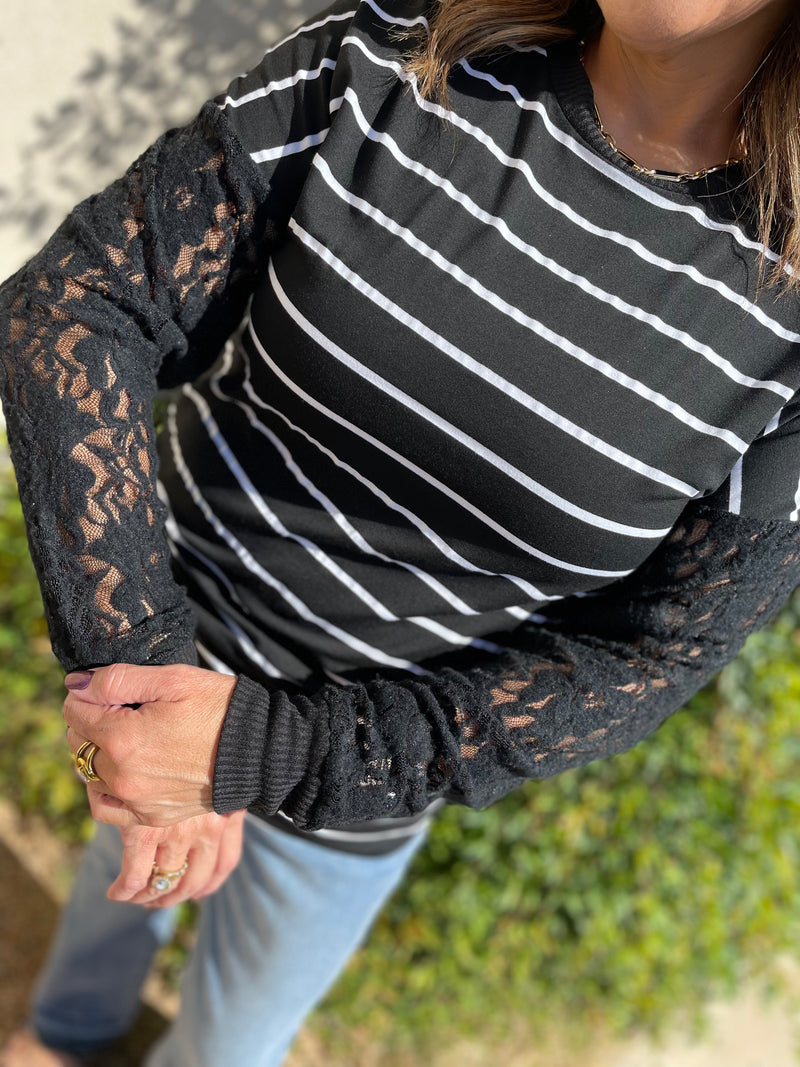 Laced in Stripes Top