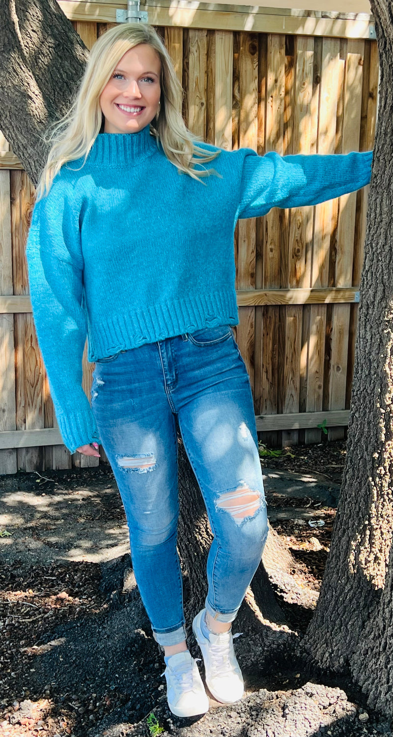 Turquoise Heather Sweater