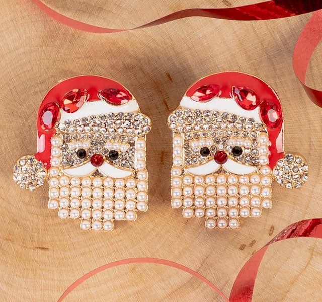 Jolly Gem Santa Studs
