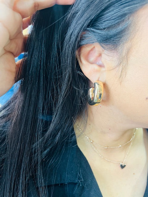 Gold Think Earrings