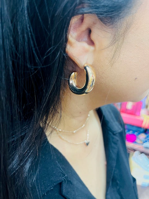 Gold Think Earrings