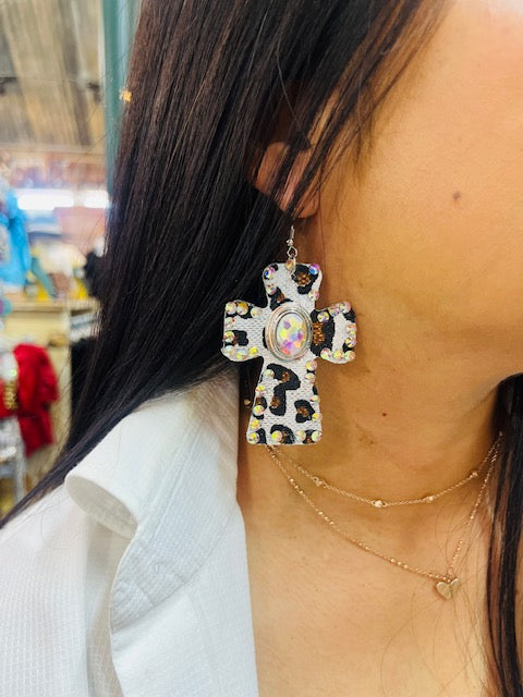 Cross Bling Earrings