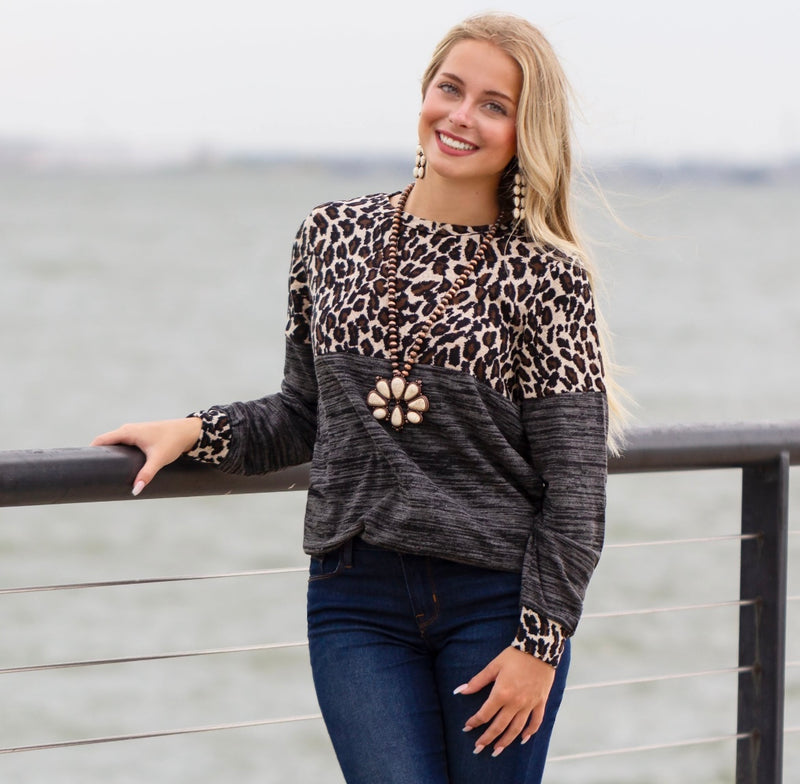 Leopard Block Top