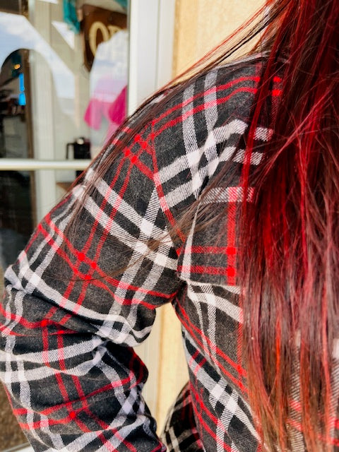 Red & Blk Billie Plaid