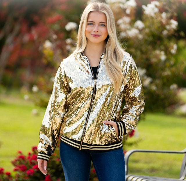 Gold Bomber Jacket