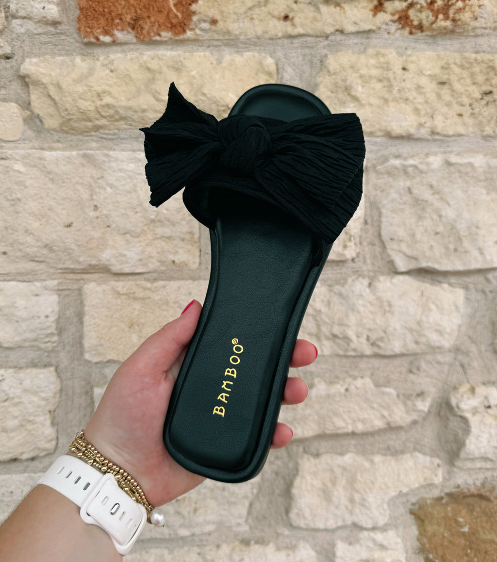 Black Bow Sandals