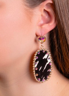 Animal Print Drop Earrings