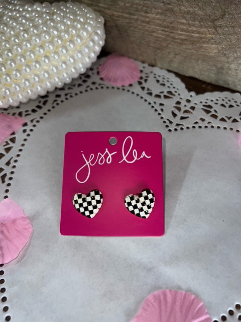 Lost In Love Checkered Earrings