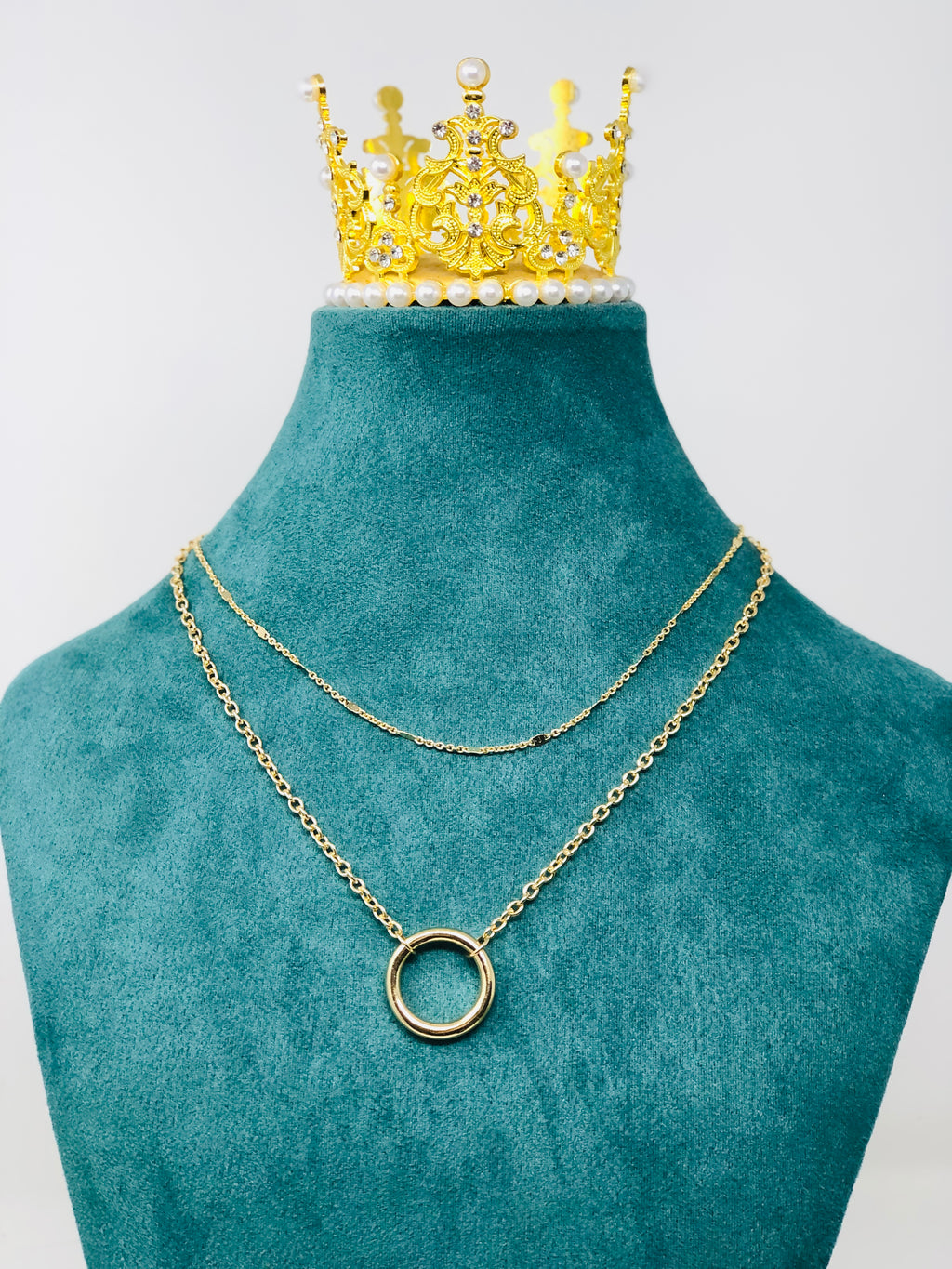 Gold Chain w/Ring Necklace