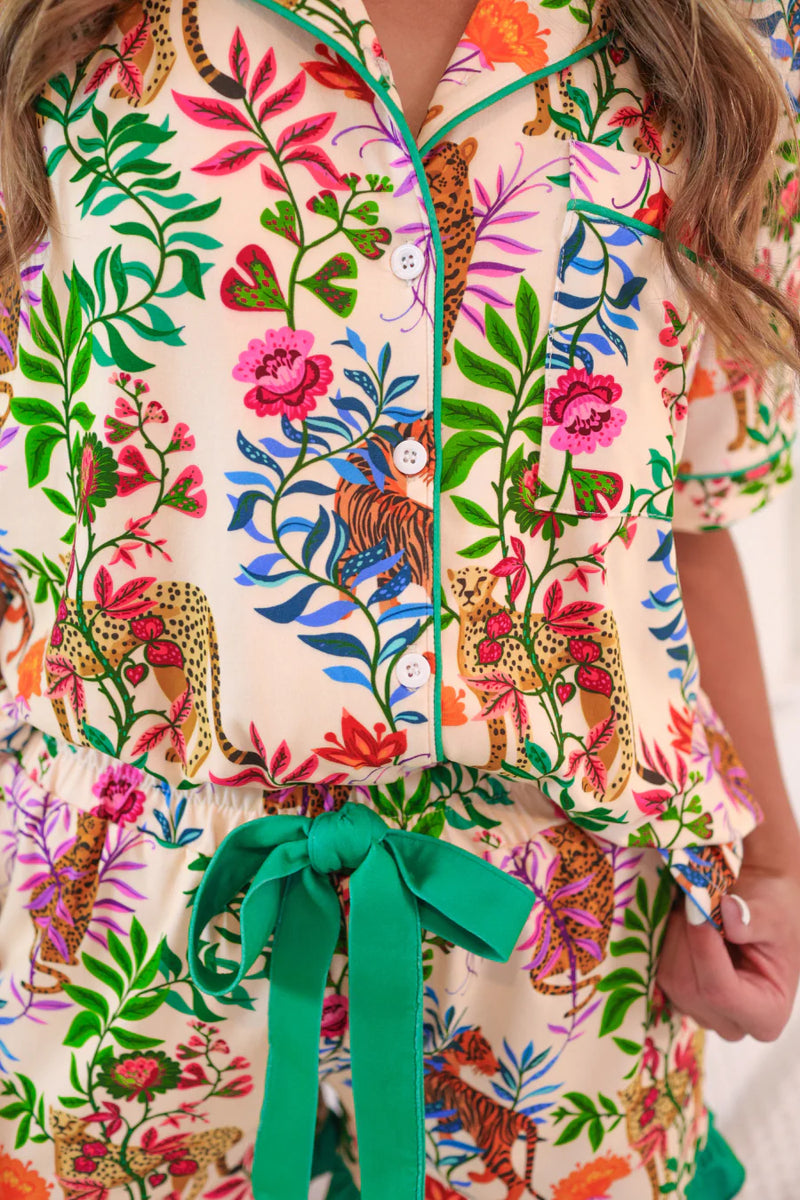 Jungle Oasis Ruffle Pajama Set