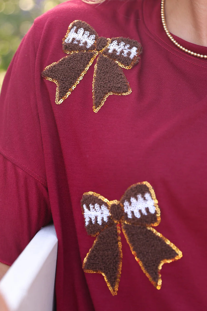 Sideline Sparkle Ruffle Top