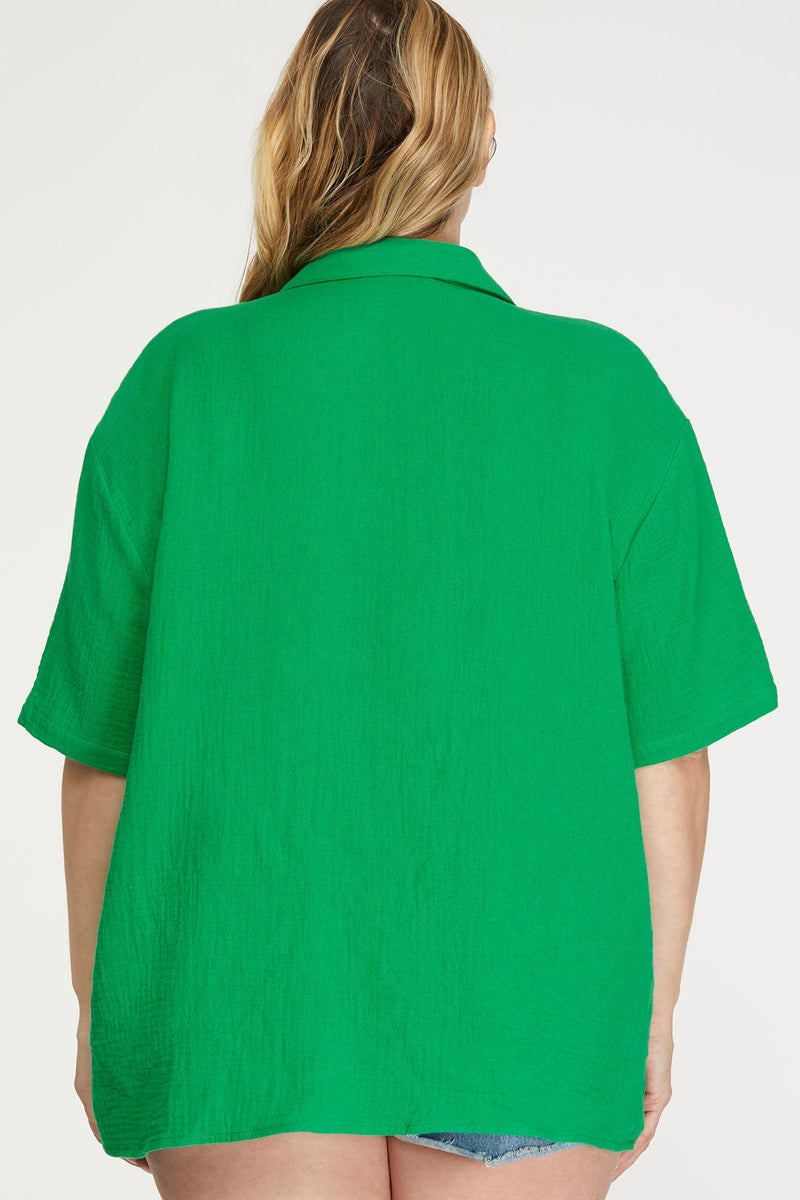 Green Wolven Top