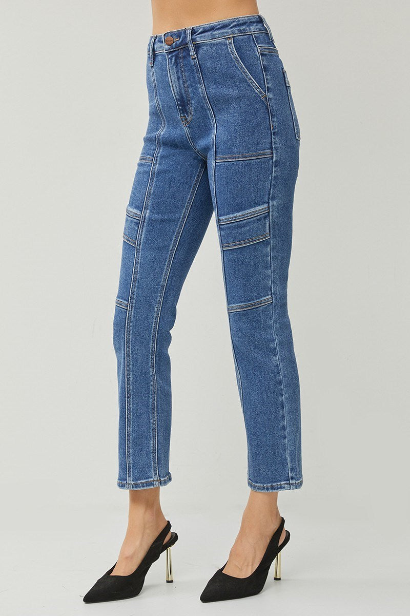 Risen High-Rise Ankle Straight Jean