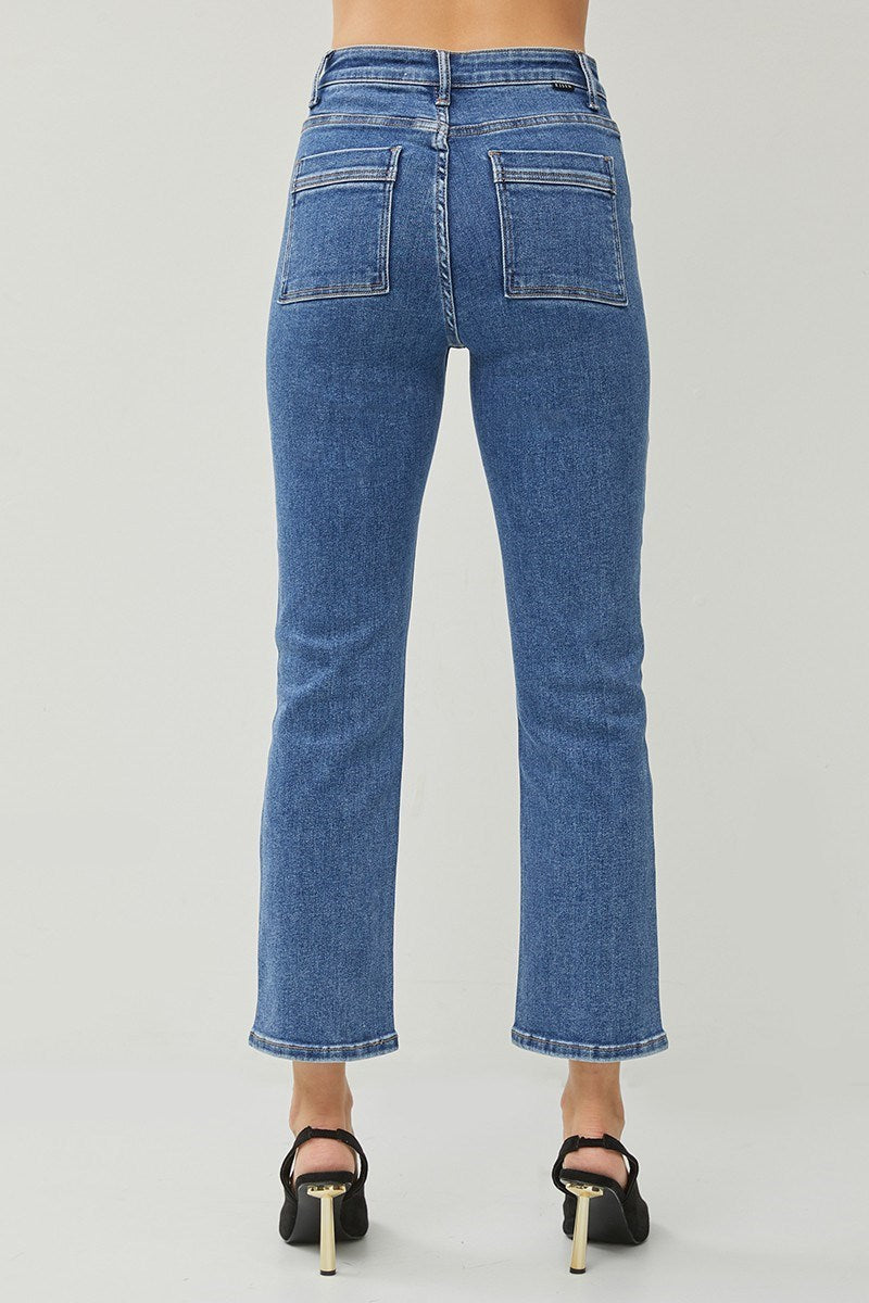 Risen High-Rise Ankle Straight Jean