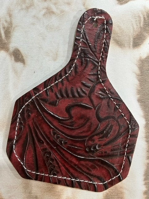 Car Charm- Red Tooled