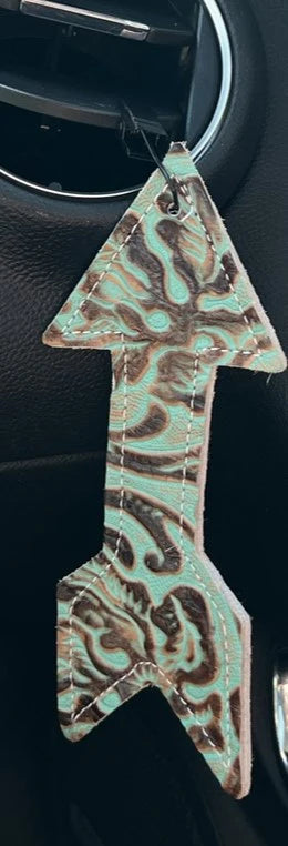 Car Charm- TURQUOISE TOOLED