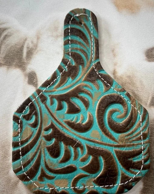 Car Charm- TURQUOISE TOOLED
