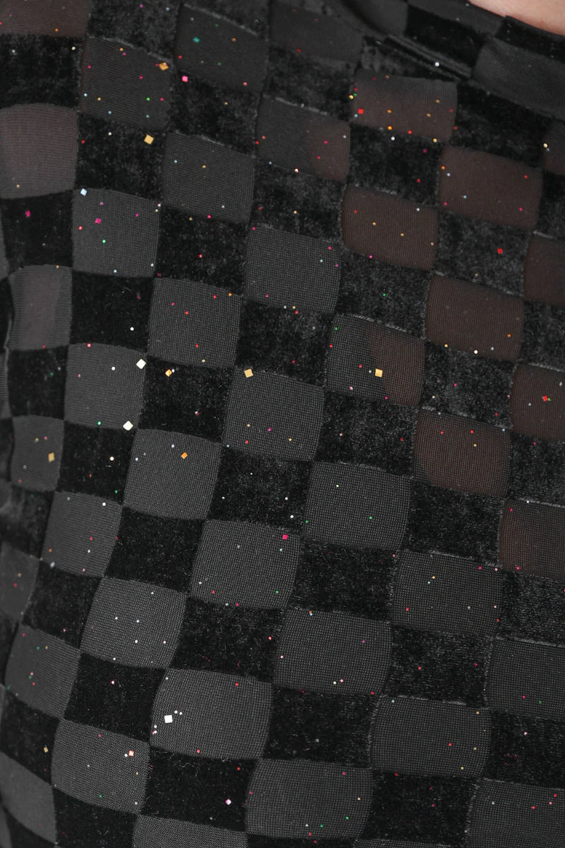 *PREORDER*Times Square Velvet Mesh Top