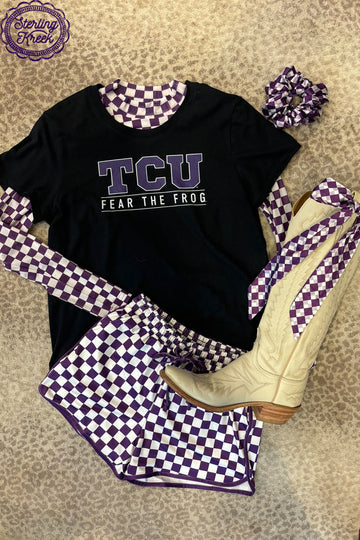 PEP RALLY MESH TOP PURPLE