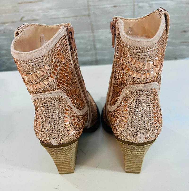Very G Blinging Maze Rose Gold Bootie