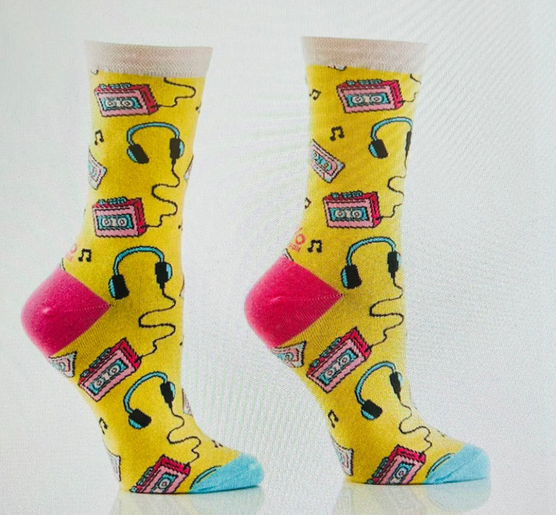 Yo SOX-Ladies 80's Music Sock