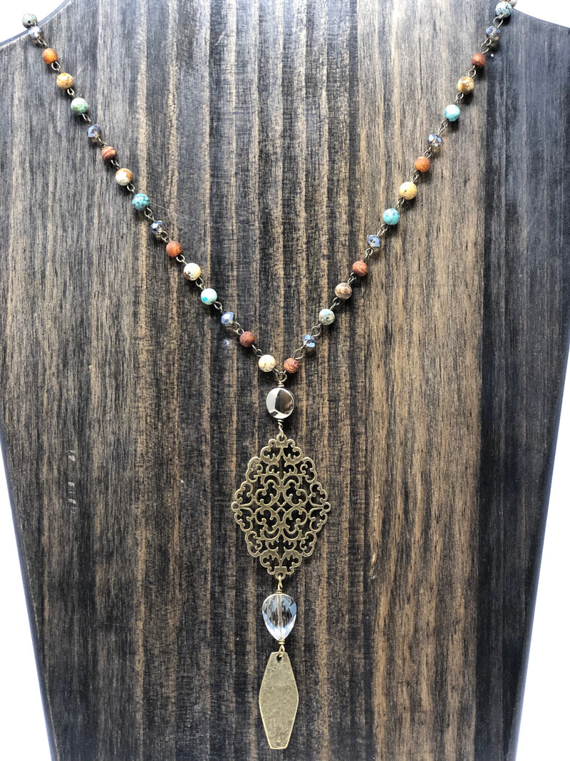 Fall Necklace with Pendent