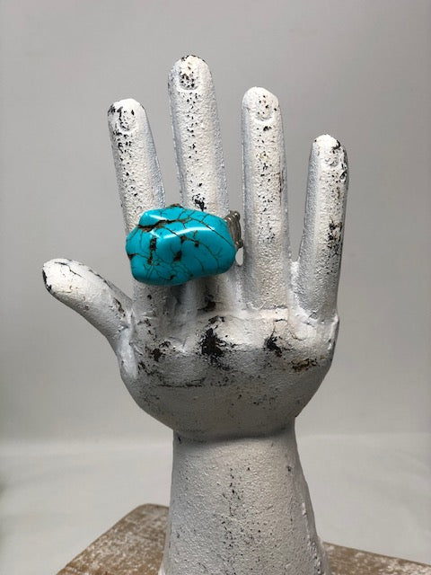 Chunky Faux Turquoise Ring